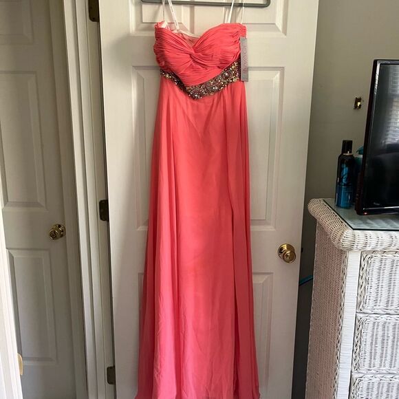 Jovani Cora Strapless Evening Prom Gown NWT - Picture 4 of 10